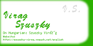 virag szuszky business card